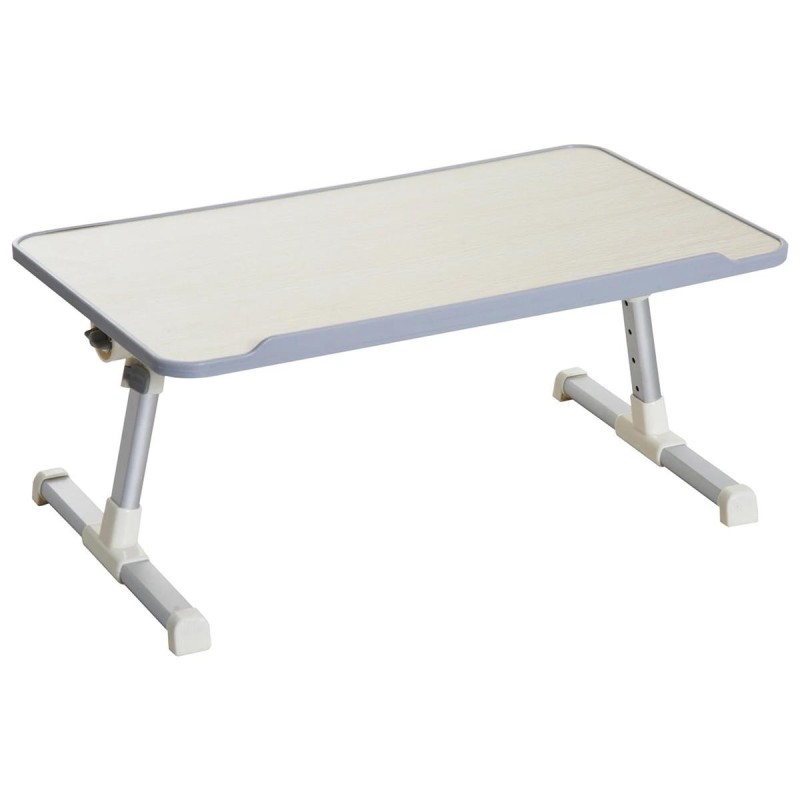 Mesa auxiliar/Soporte para ordenador portátil ROBY color Roble y Plata