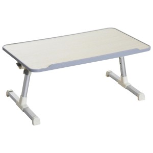 Mesa auxiliar/Soporte para ordenador portátil ROBY color Roble y Plata