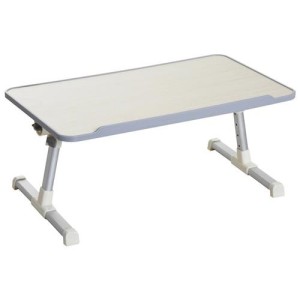 Mesa auxiliar/Soporte para ordenador portátil ROBY color Roble y Plata