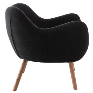 Silla de Confidente MALTA Patas en Madera, Negro