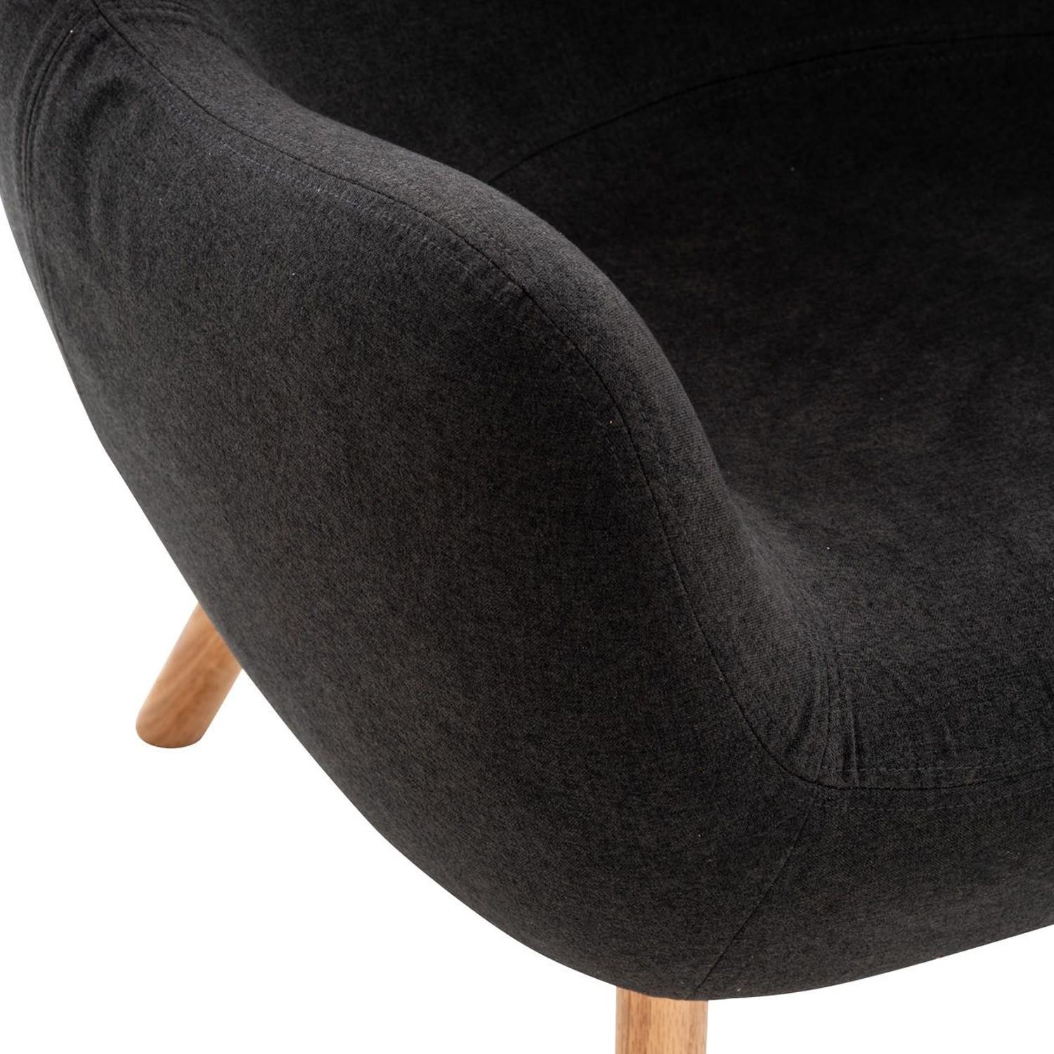 Silla de Confidente MALTA, Patas de Madera, color Negro