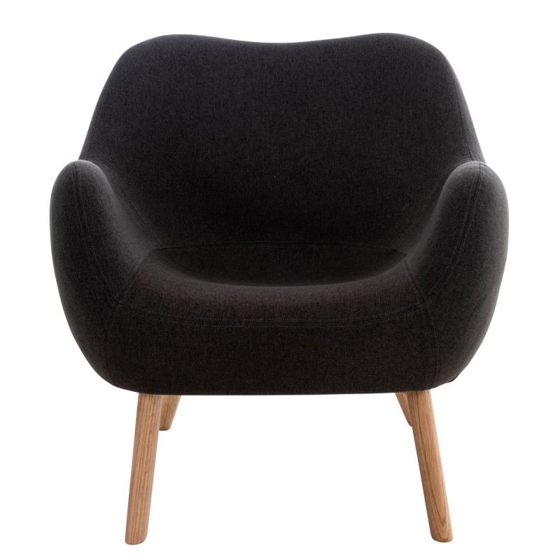 Silla de Confidente MALTA Patas en Madera, Negro