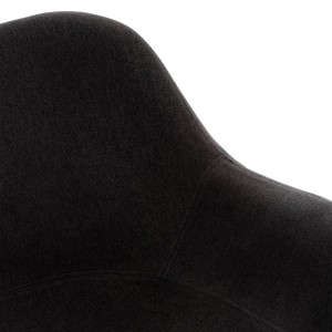 Silla de Confidente MALTA Patas en Madera, Negro