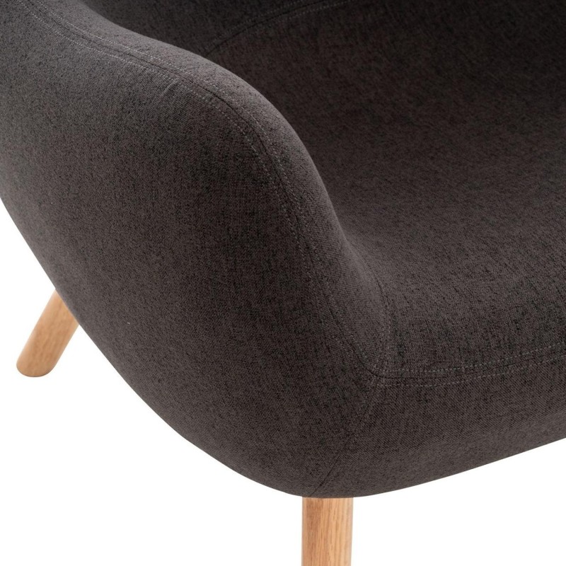 Silla de Confidente MALTA Patas en Madera, Negro