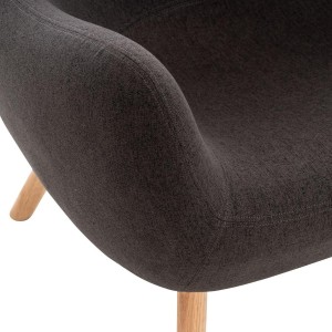 Silla de Confidente MALTA Patas en Madera, Negro
