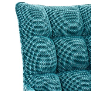 Silla de Confidente TANGO, Patas Acero Inoxidable, en Tela color Azul