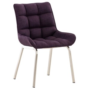 Silla de Confidente TANGO, Patas Acero Inoxidable, en Tela color Azul