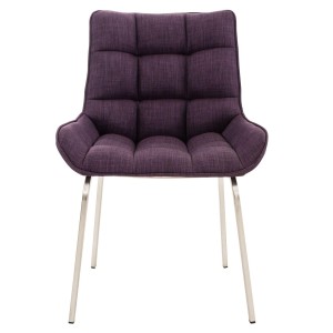 Silla de Confidente TANGO, Patas Acero Inoxidable, en Tela color Azul