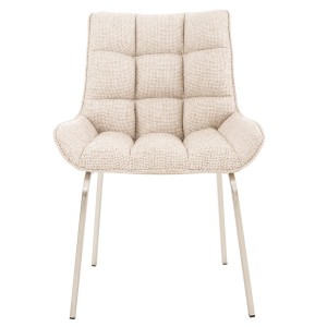 Silla de Confidente TANGO, Patas Acero Inoxidable, en Tela color Azul