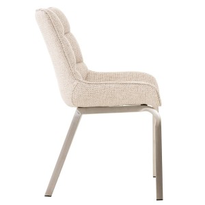 Silla de Confidente TANGO, Patas Acero Inoxidable, en Tela color Azul