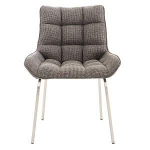 Silla de Confidente TANGO, Patas Acero Inoxidable, en Tela color Azul