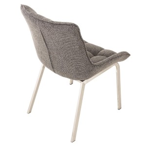 Silla de Confidente TANGO, Patas Acero Inoxidable, en Tela color Azul