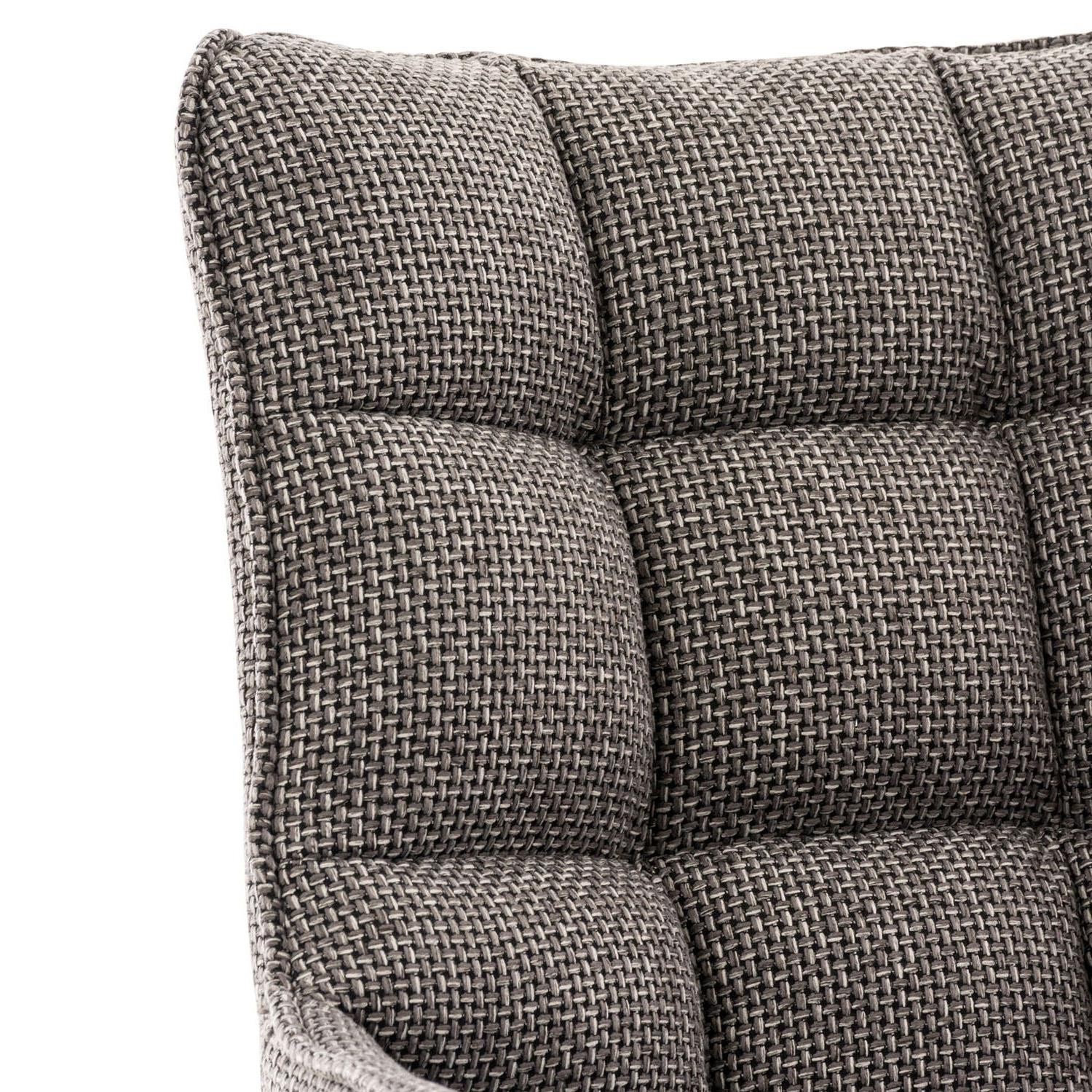 Silla de Confidente TANGO, Gran Acolchado, Patas Acero Inoxidable, en Tela color Azul