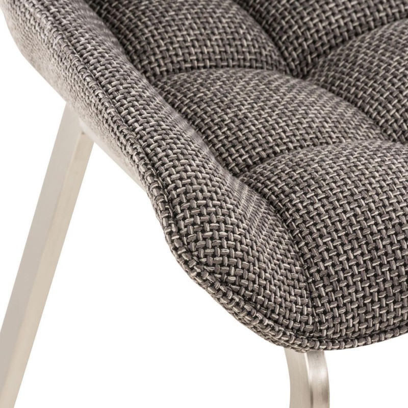 Silla de Confidente TANGO, Patas Acero Inoxidable, en Tela color Azul