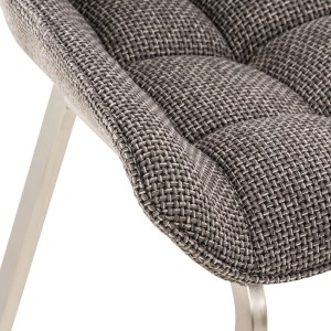 Silla de Confidente TANGO, Patas Acero Inoxidable, en Tela color Azul