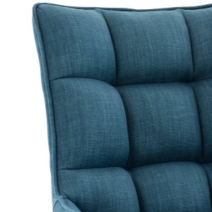 Silla de Confidente TANGO, Patas Acero Inoxidable, en Tela color Azul