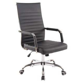Silla de Oficina BERLIN, en Piel, Color Negro