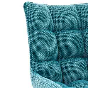 Silla de Confidente TANGO, Patas Negras, en Tela color Azul