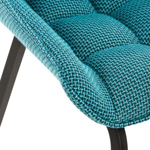 Silla de Confidente TANGO, Patas Negras, en Tela color Azul