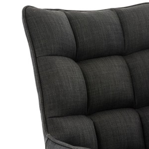 Silla de Confidente TANGO, Patas Negras, en Tela color Azul