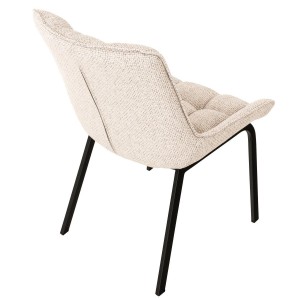 Silla de Confidente TANGO, Patas Negras, en Tela color Azul