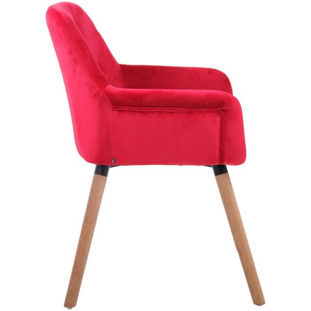 Silla de Confidente SANDRA, Patas Claras, en Terciopelo color Negro
