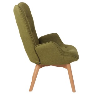 Silla de Confidente VILMA, Patas Claras, en Tela color Negro