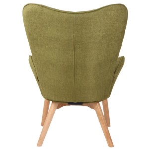 Silla de Confidente VILMA, Patas Claras, en Tela color Negro