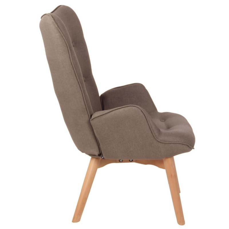 Silla de Confidente VILMA, Patas Claras, en Tela color Negro