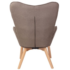Silla de Confidente VILMA, Patas Claras, en Tela color Negro