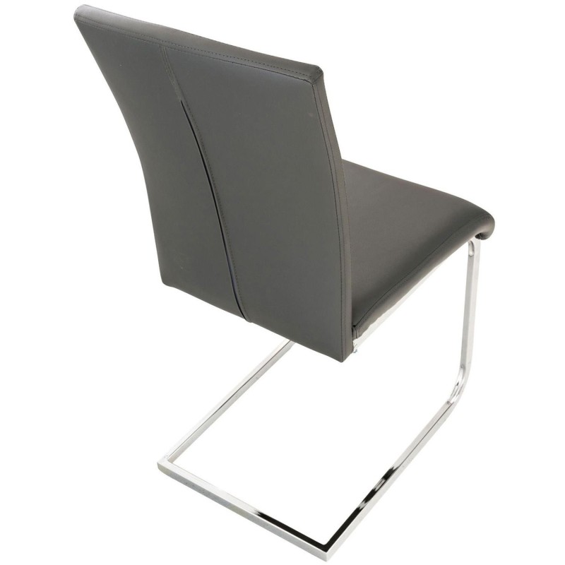 Silla de Confidente FOSTER en Piel color Negro