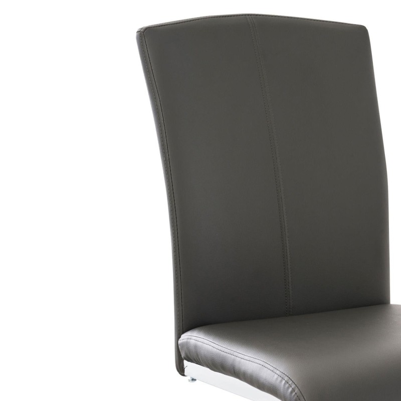 Silla de Confidente FOSTER en Piel color Negro
