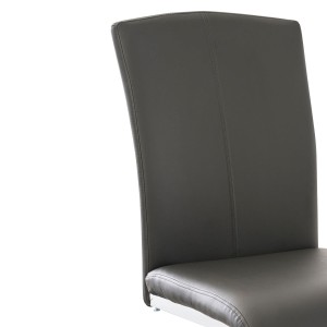 Silla de Confidente FOSTER en Piel color Negro