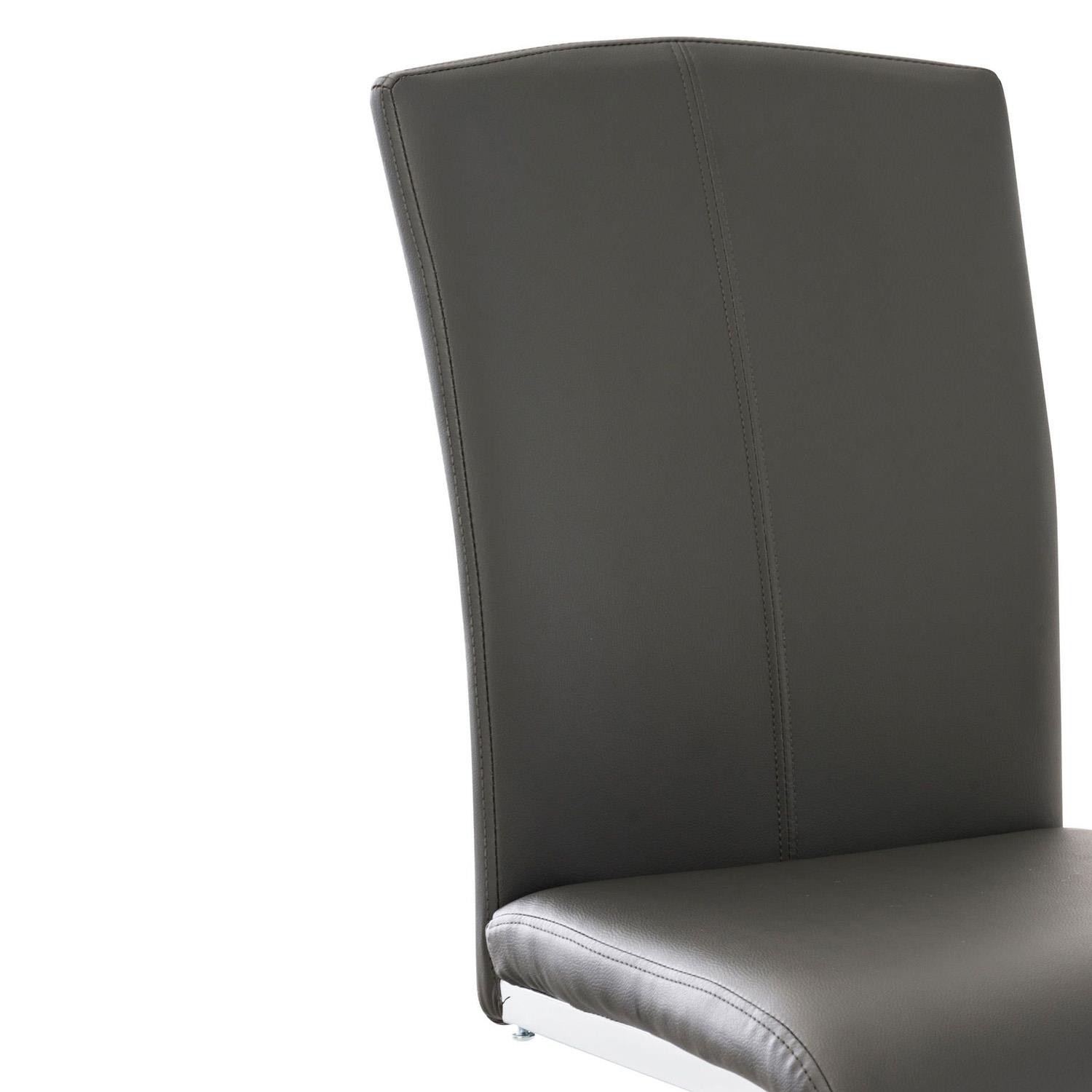 Silla de Confidente FOSTER, Gran Acolchado, Estructura Metálica, en Piel color Negro