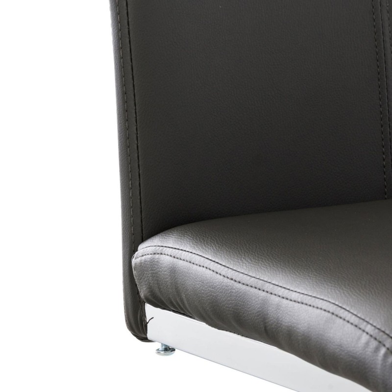 Silla de Confidente FOSTER en Piel color Negro