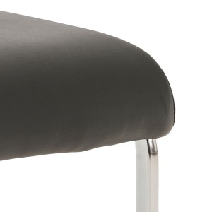 Silla de Confidente FOSTER en Piel color Negro