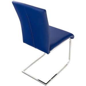 Silla de Confidente FOSTER en Piel color Negro