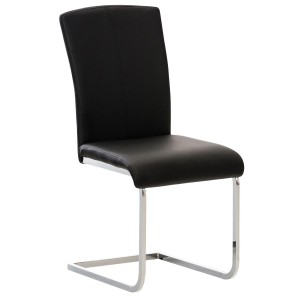 Silla de Confidente FOSTER en Piel color Negro