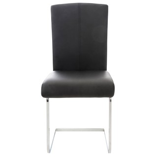 Silla de Confidente FOSTER en Piel color Negro 2
