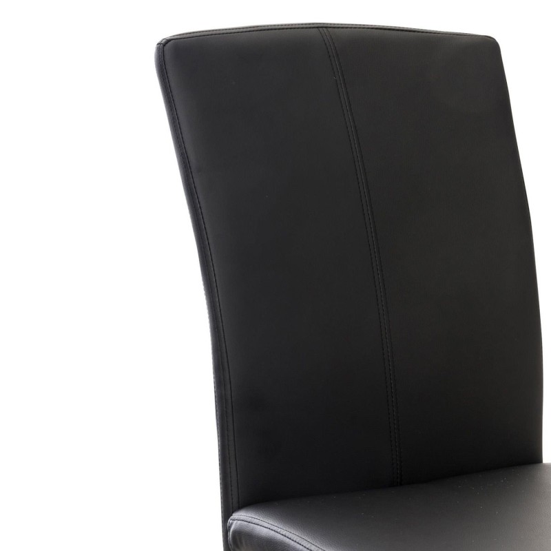 Silla de Confidente FOSTER en Piel color Negro