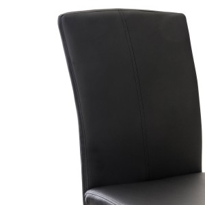 Silla de Confidente FOSTER en Piel color Negro