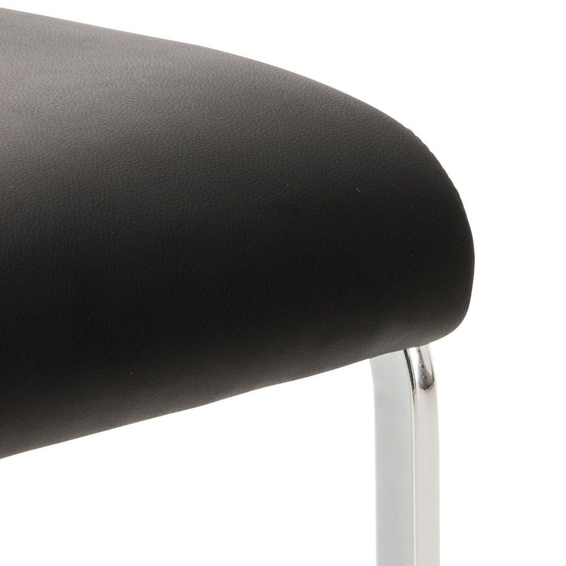 Silla de Confidente FOSTER en Piel color Negro