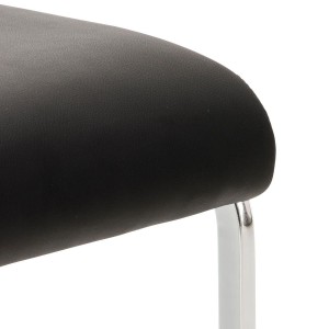 Silla de Confidente FOSTER en Piel color Negro