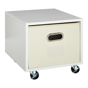 Archivador con Rueda JOY, 36x40x35 cm, Madera Color Blanco