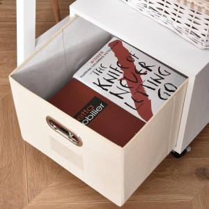 Archivador con Rueda JOY, 36x40x35 cm, Madera Color Blanco