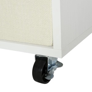 Archivador con Rueda JOY, 36x40x35 cm, Madera Color Blanco