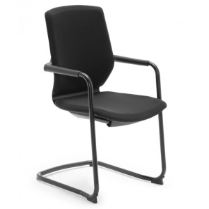 Silla de Confidente OSCAR en Tela color Negro