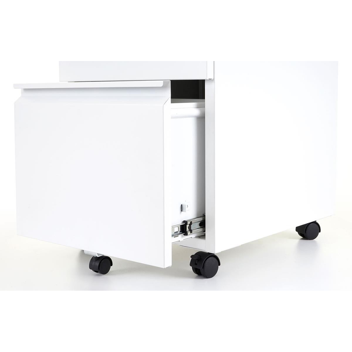 Archivador con Ruedas FOLDER, 3 Cajones, Dimensiones 40x50x64 cm, color Blanco