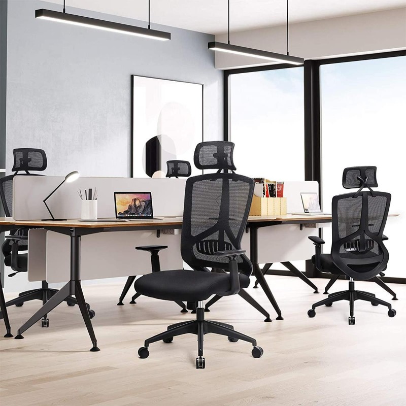 Silla Ergonómica NEMO en Malla Transpirable color Negro