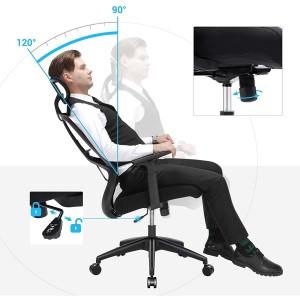 Silla Ergonómica NEMO en Malla Transpirable color Negro